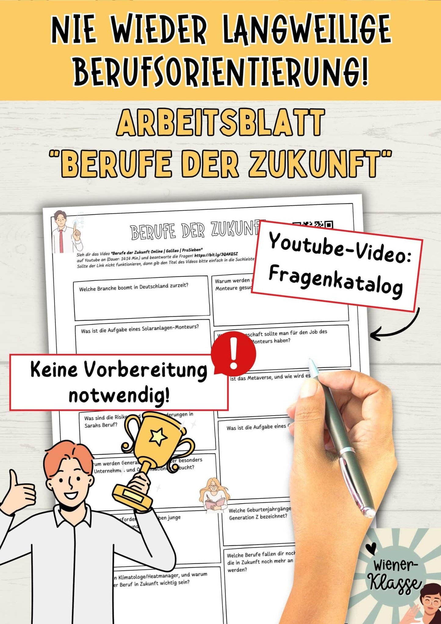 Berufe der Zukunft: Video + Arbeitsblatt für Berufsorientierung