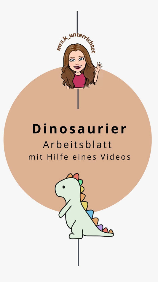 Arbeitsblatt Kriechtiere – Dinosaurier