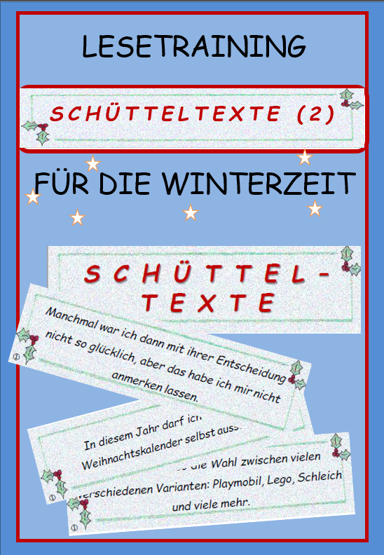 Winter: Lesetraining – Schütteltext (2)