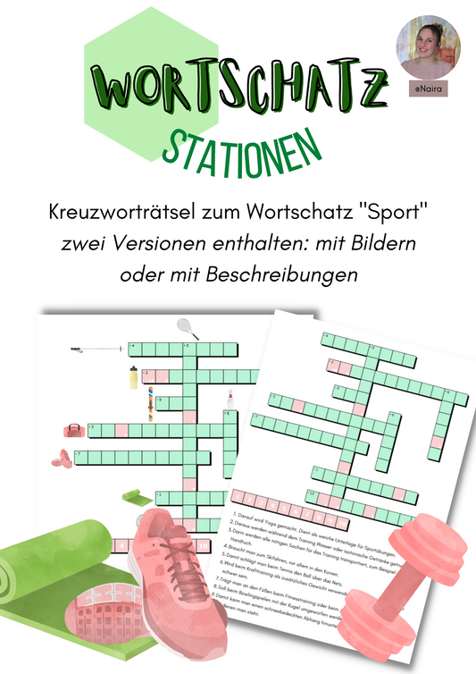 Wortschatz "Sport": Kreuzworträtsel