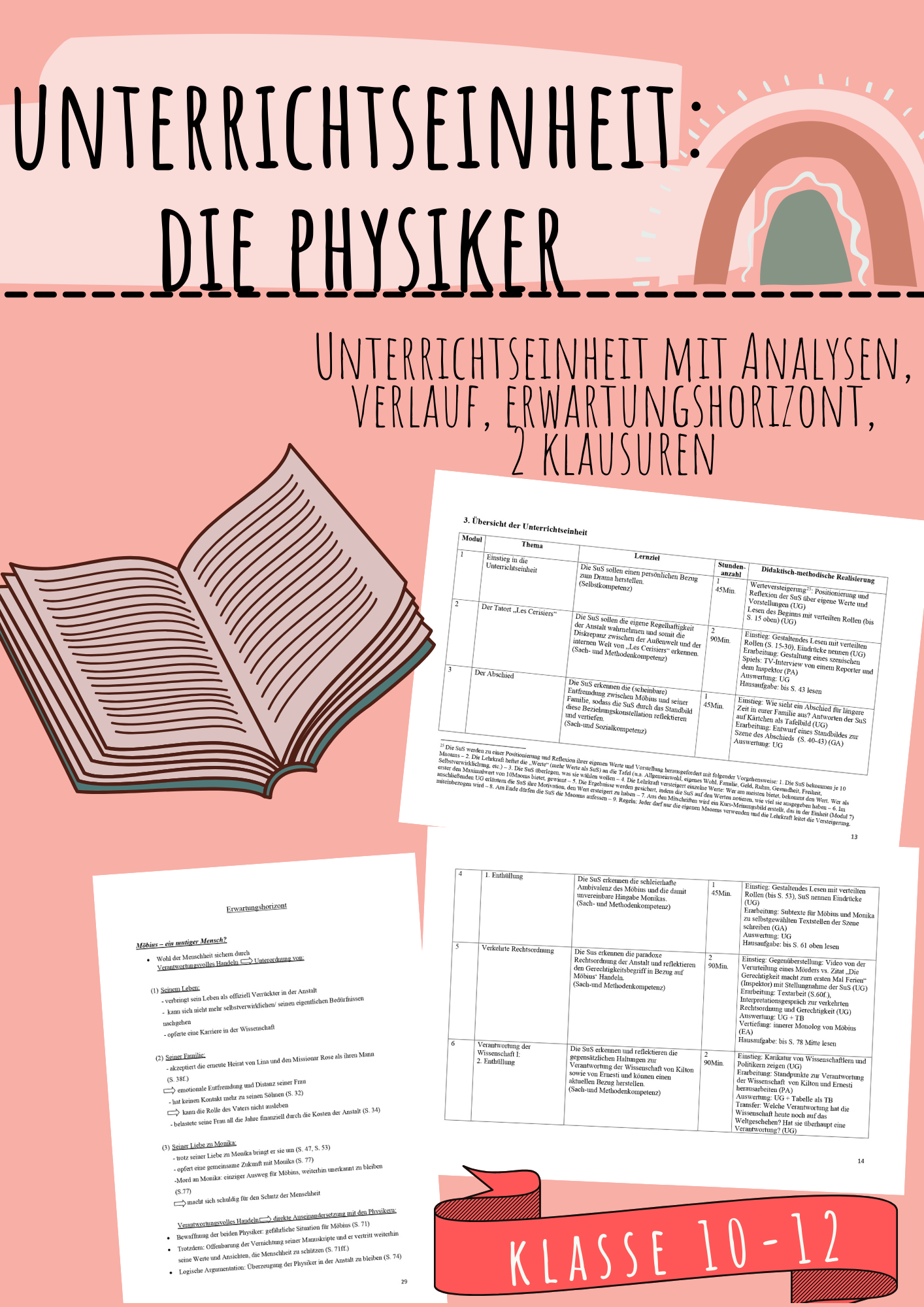 Unterrichtseinheit „Die Physiker“ mit Analysen