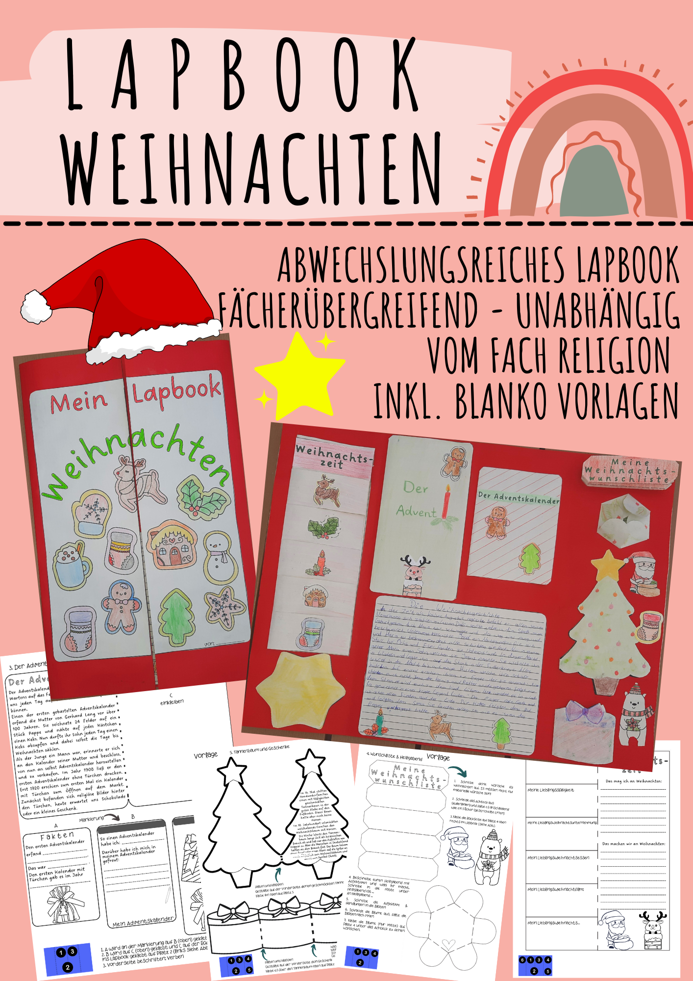 Weihnachten - ein Lapbook gestalten (fächerübergreifend) / Religion