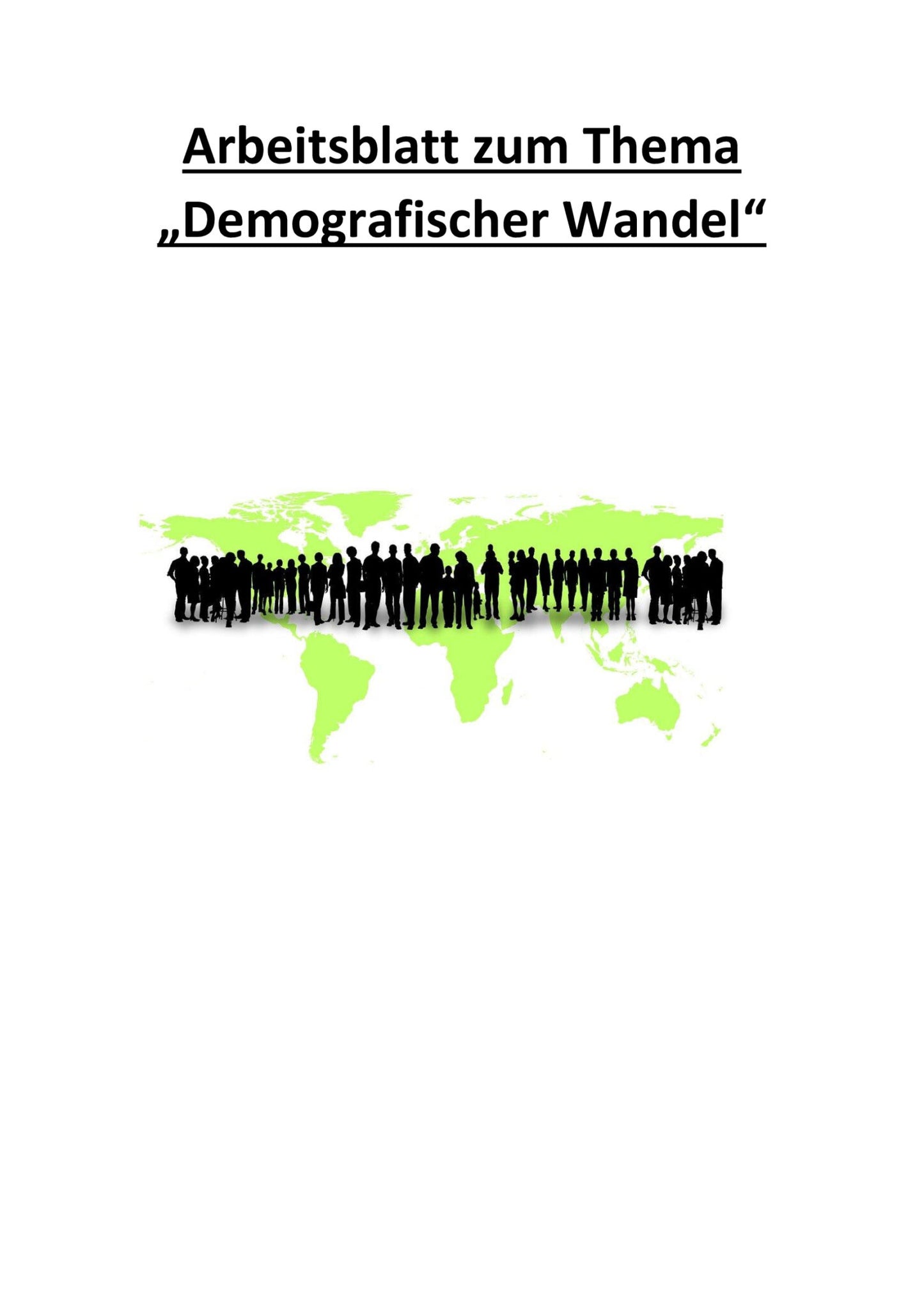 Arbeitsblatt zum Thema “Demografischer Wandel”: 25 Fragen incl. Lösungen