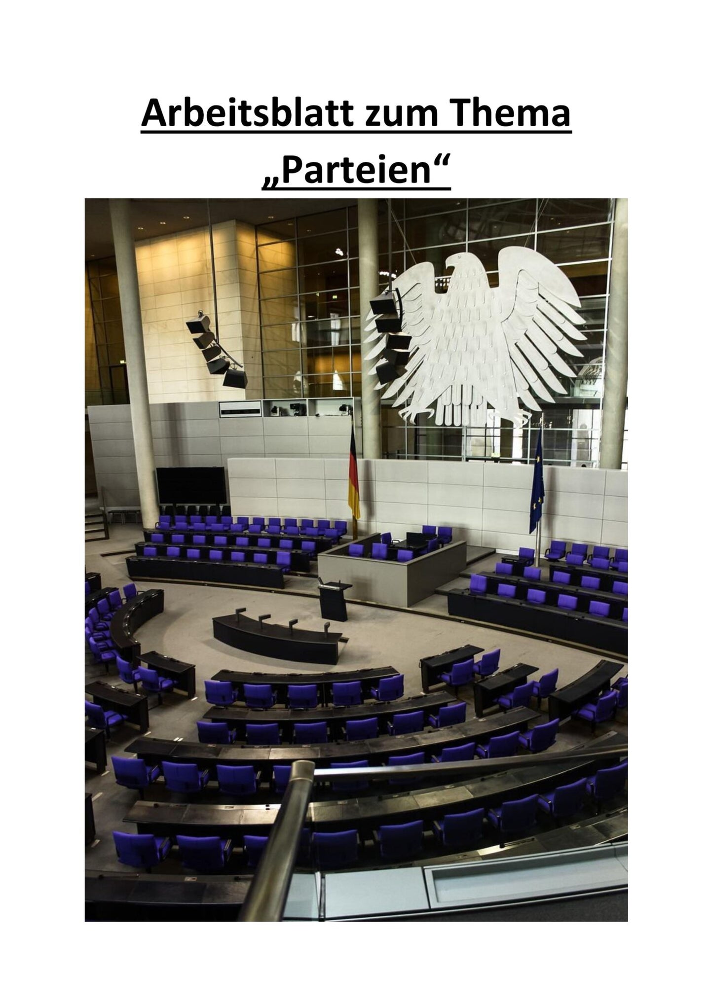 Arbeitsblatt zum Thema "Parteien"