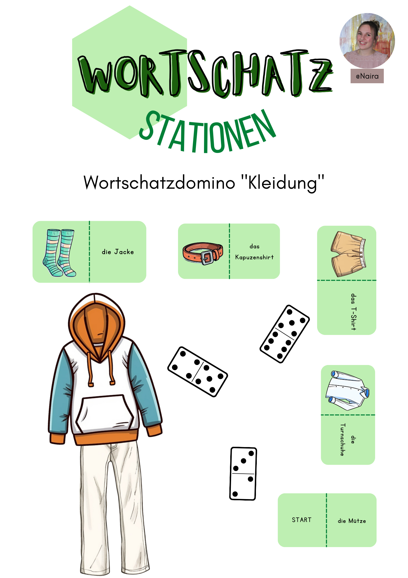 Wortschatz "Kleidung": Domino