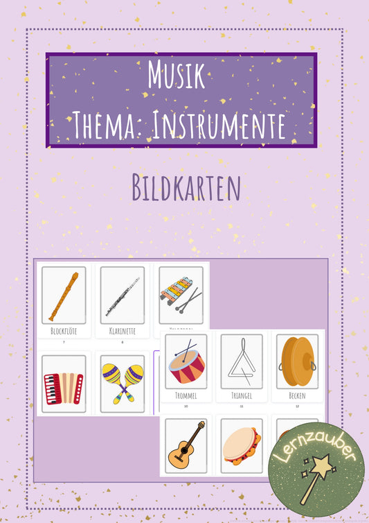 Bildkarten/Tafelmaterial Musik und Instrumente