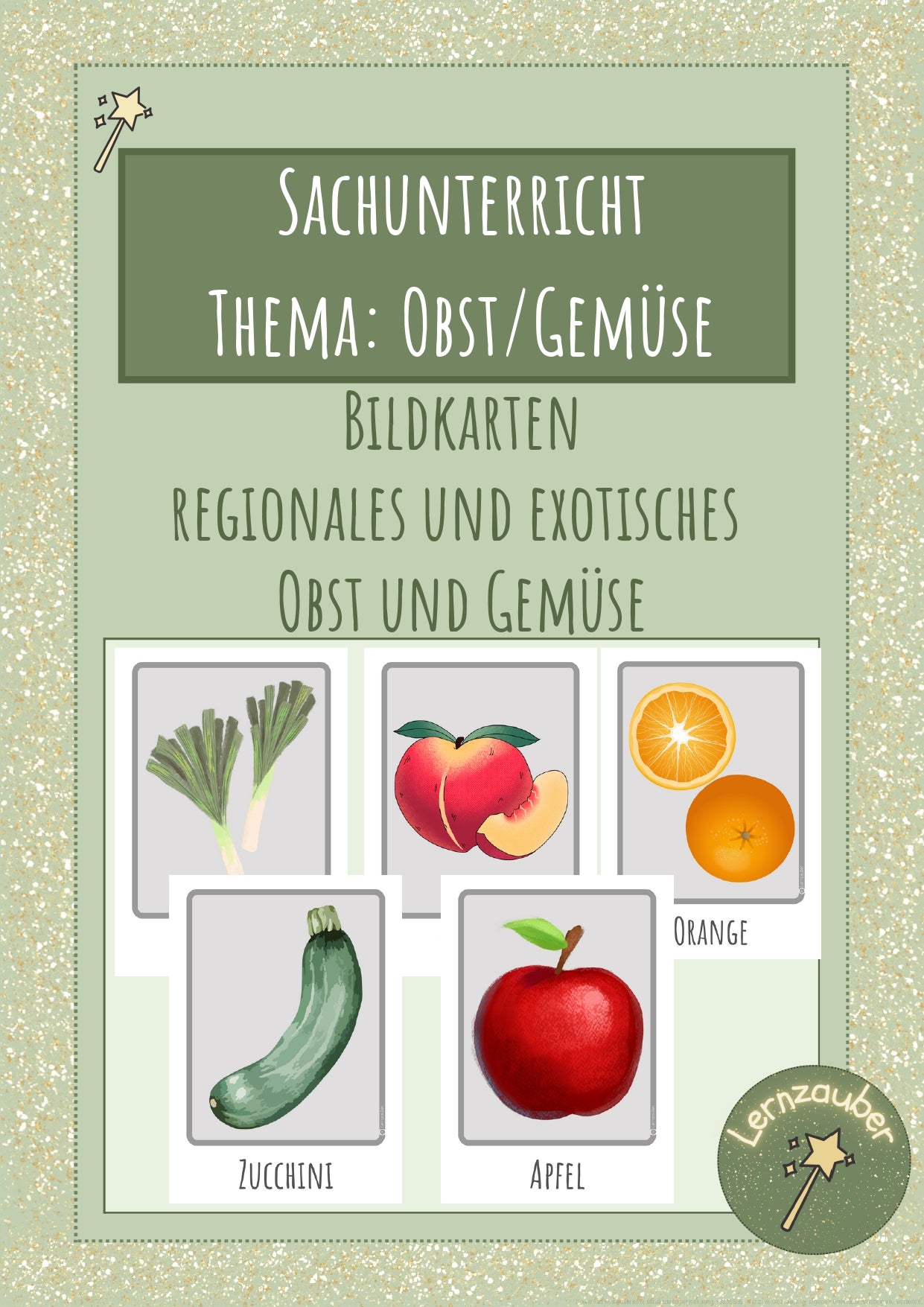 Bildkarten regionales und exotisches Obst und Gemüse Ernährung