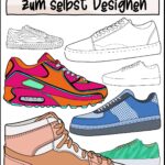 Turnschuhe zum Ausmalen / selbst Designen - Kunstprojekt