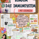 Themenheft rundum das Immunsystem / Bakterien / Viren / Impfung /Antibiotika / aktive und passive Immunisierung / Autoimmunerkrankung mit Lösung (Klasse 8 9 10)