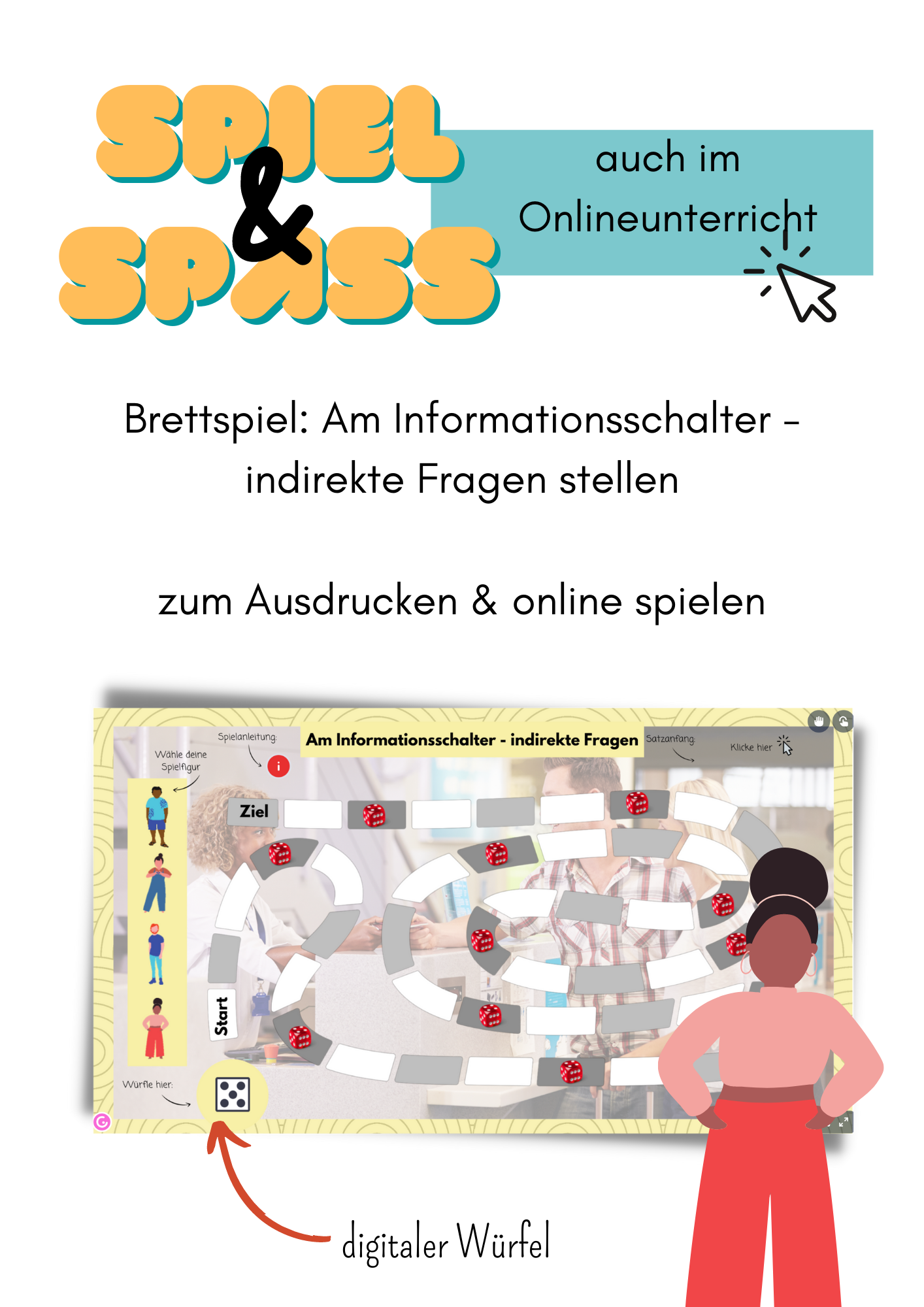 Brettspiel: Indirekte Fragen stellen - print &amp; digital