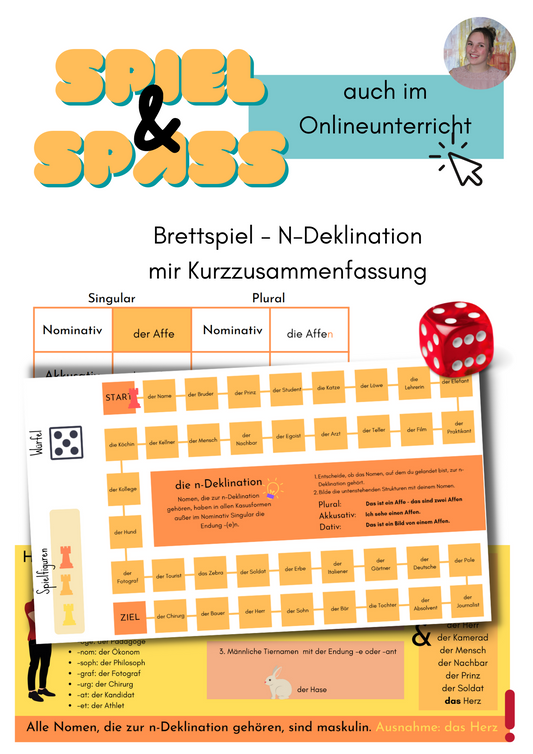 Brettspiel: N-Deklination - print &amp; digital