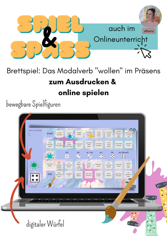 Brettspiel: Modalverb "wollen" im Präsens - print &amp; digital