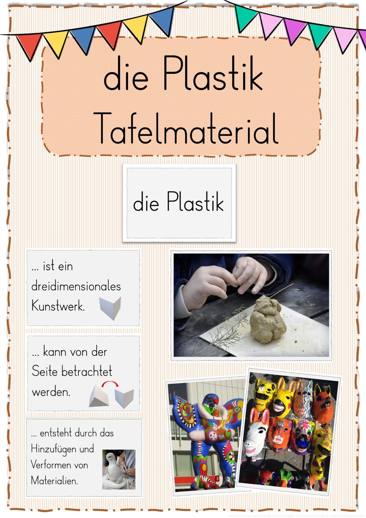 Tafelmaterial "die Plastik"