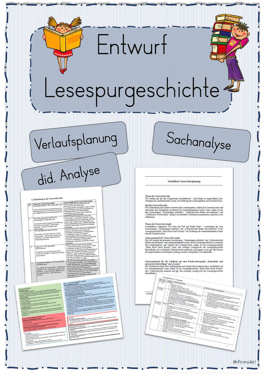 Unterrichtsentwurf Deutsch Lesespurgeschichte