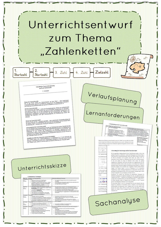 Unterrichtsentwurf zum Thema Zahlenketten - Klasse 3