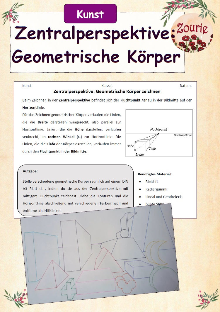 AB Zentralperspektive: Geometrische Körper zeichnen