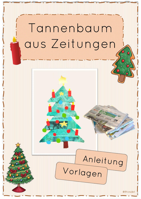 Weihnachten - Tannenbaum aus Zeitung