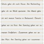 Übung Schönschrift (Erstklasslineatur) "Wohin gehst du?" Orte in der Stadt DaZ / Deutsch