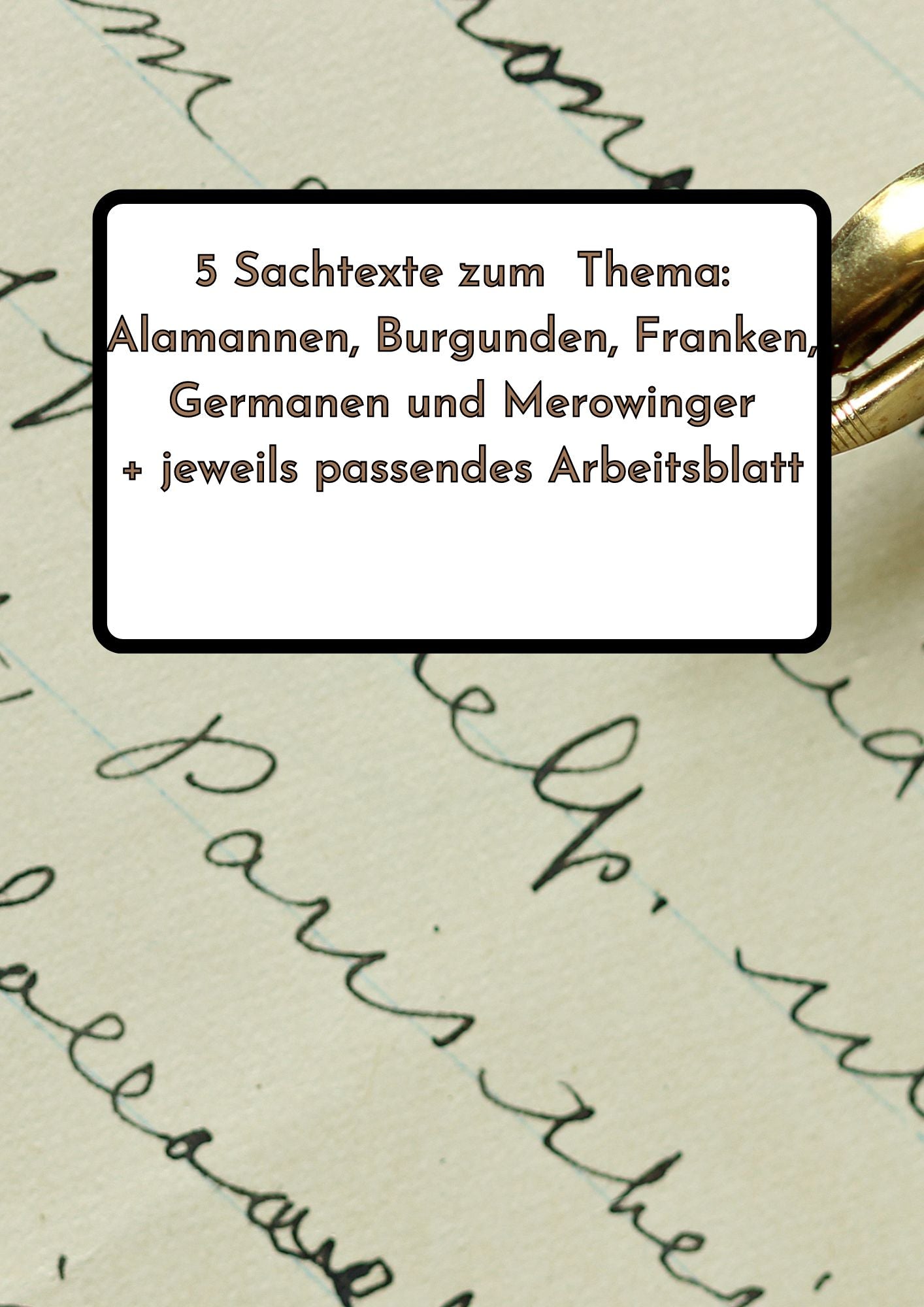 5 Sachtexte zum Thema: Alamannen, Burgunden, Franken, Germanen und Merowinger