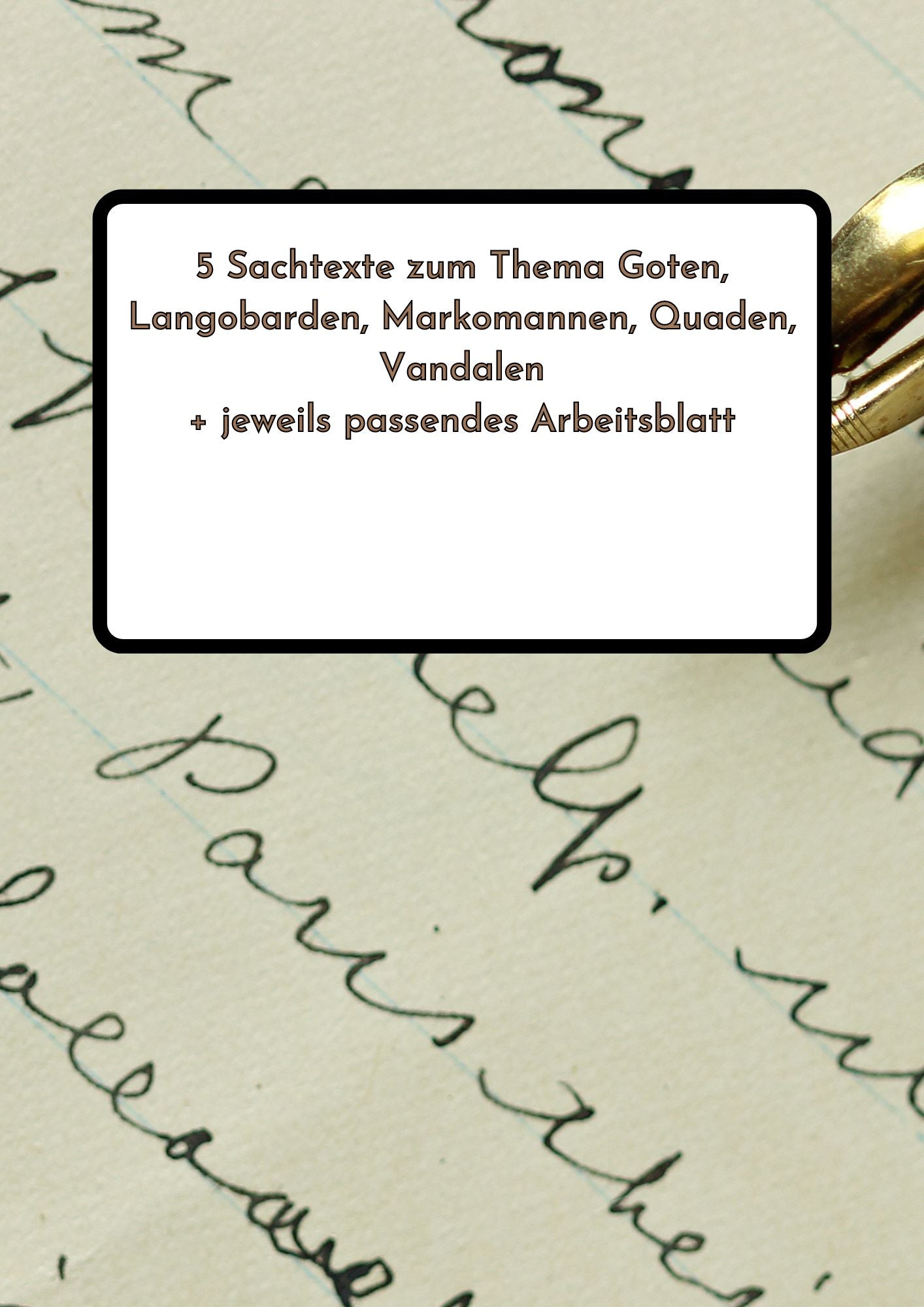 5 Sachtexte zum Thema Goten, Langobarden, Markomannen, Quaden, Vandalen