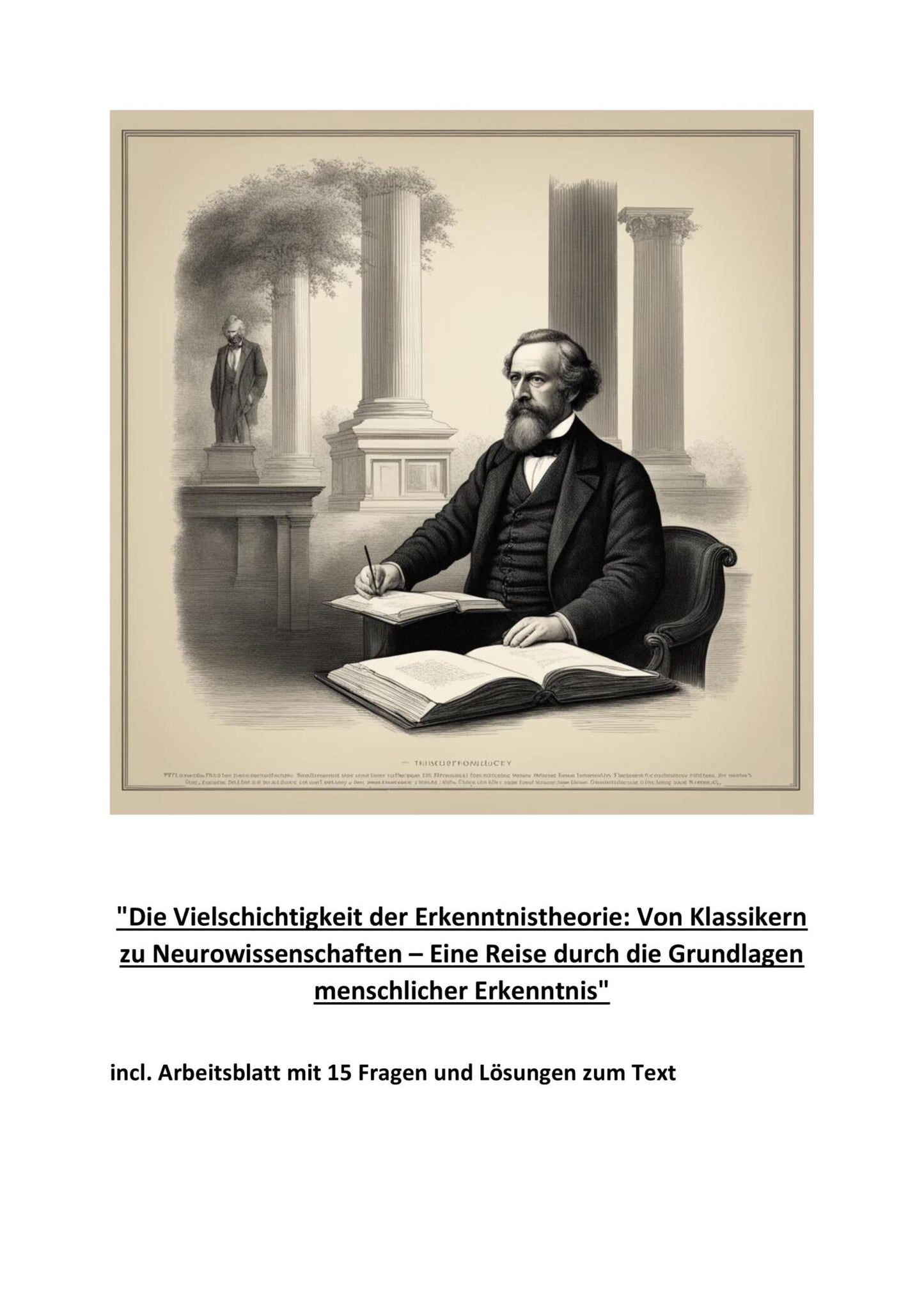 "Die Vielschichtigkeit der Erkenntnistheorie: Von Klassikern zu Neurowissenschaften – Eine Reise durch die Grundlagen menschlicher Erkenntnis" plus 15 Fragen incl. Lösungen