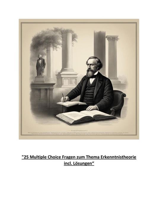 "25 Multiple Choice Fragen zum Thema Erkenntnistheorie incl. Lösungen“