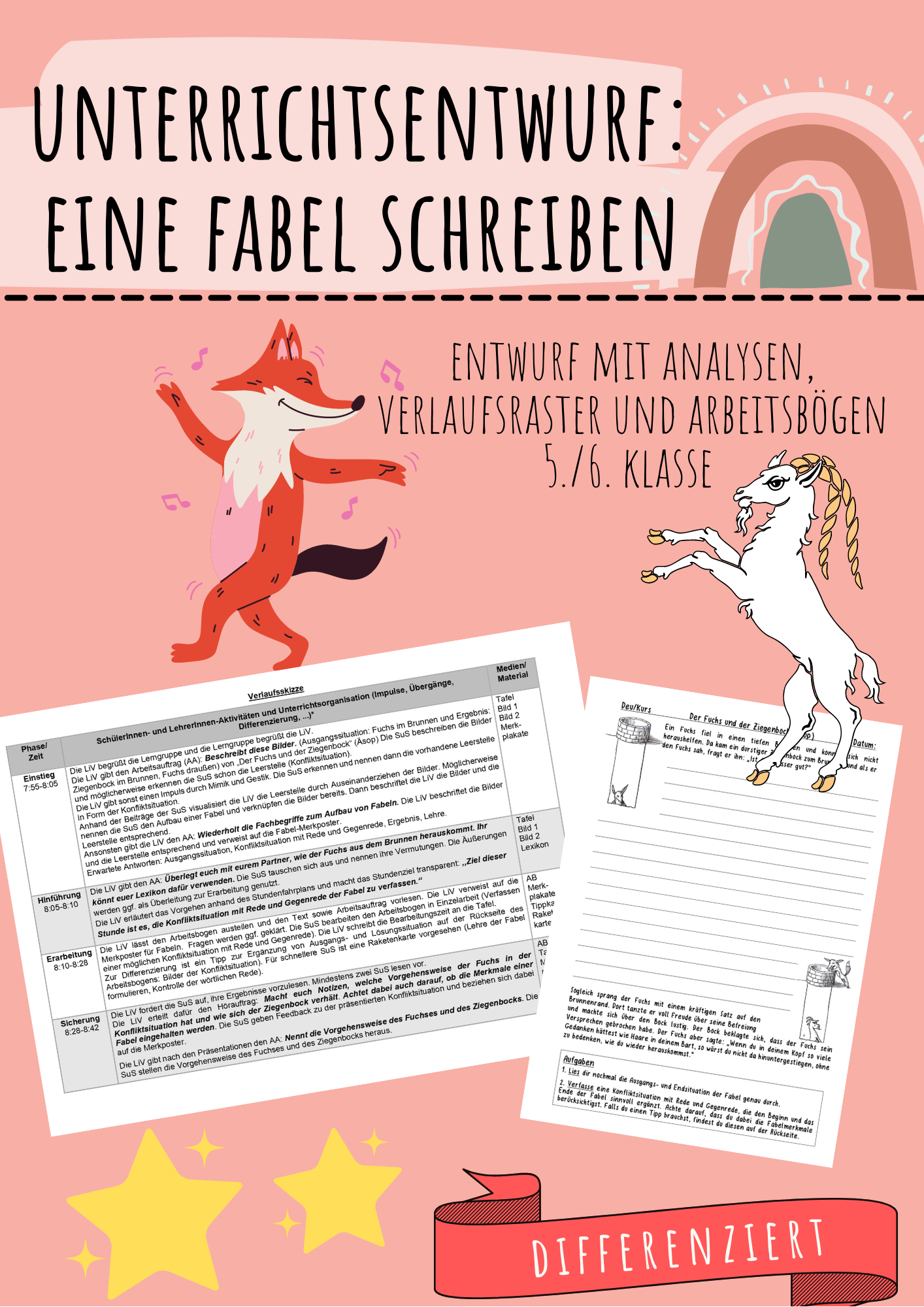 Unterrichtsentwurf: Fabel schreiben