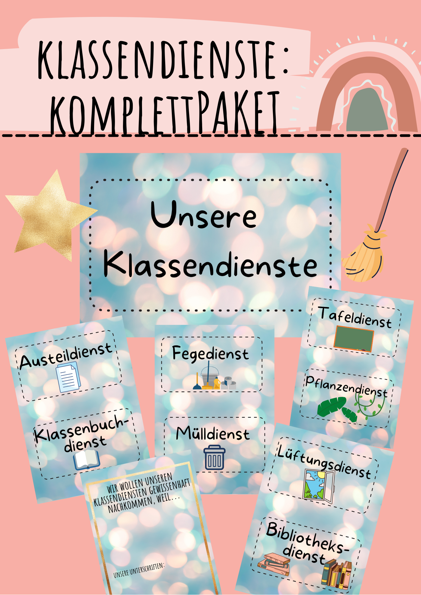 Unsere Klassendienste: Schilder Übersicht