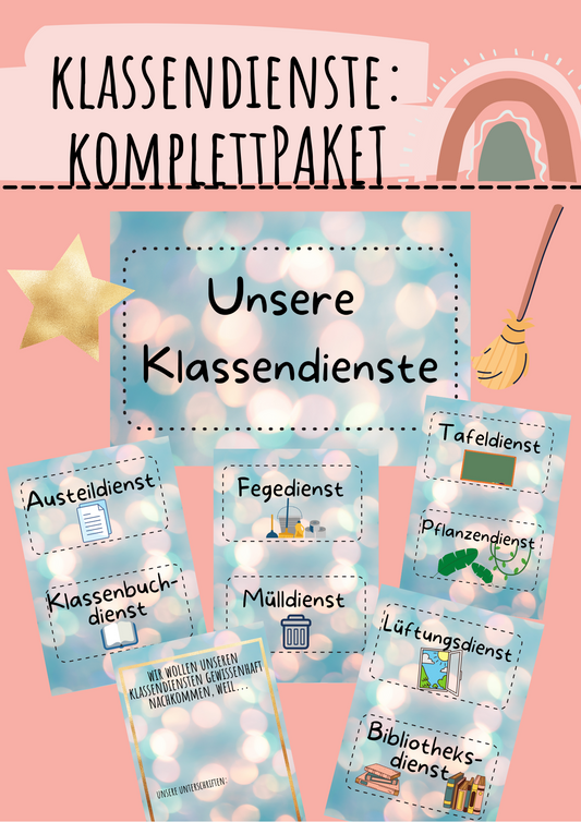 Unsere Klassendienste: Schilder Übersicht