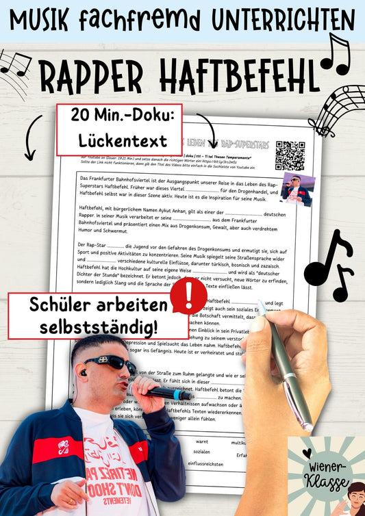 Youtubevideo: Deutschrap: Rapper Haftbefehl + Lückentext