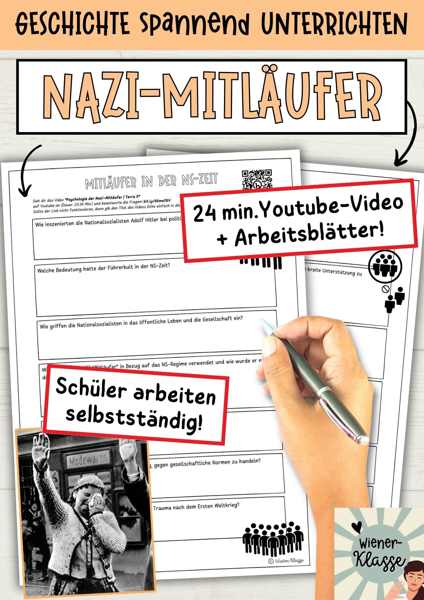 Youtubevideo: Die Psychologie der Nazi-Mitläufer-Propaganda im 2.Weltkrieg-Arbeitsblatt mit Fragen