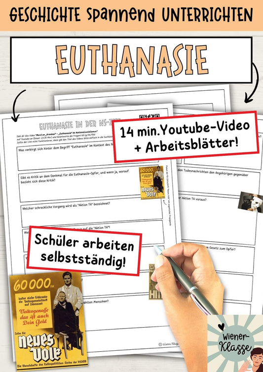 Youtubevideo: EUTHANASIE im Nationalsozialismus-Arbeitsblätter mit Fragen