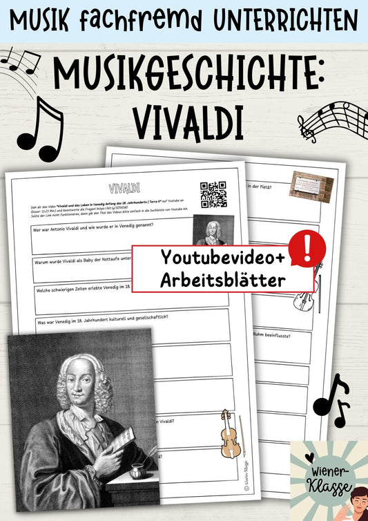 Youtubevideo: VIVALDI + Arbeitsblatt