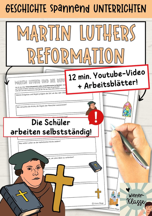 Youtubevideos: Martin Luthers Reformation - Arbeitsblätter