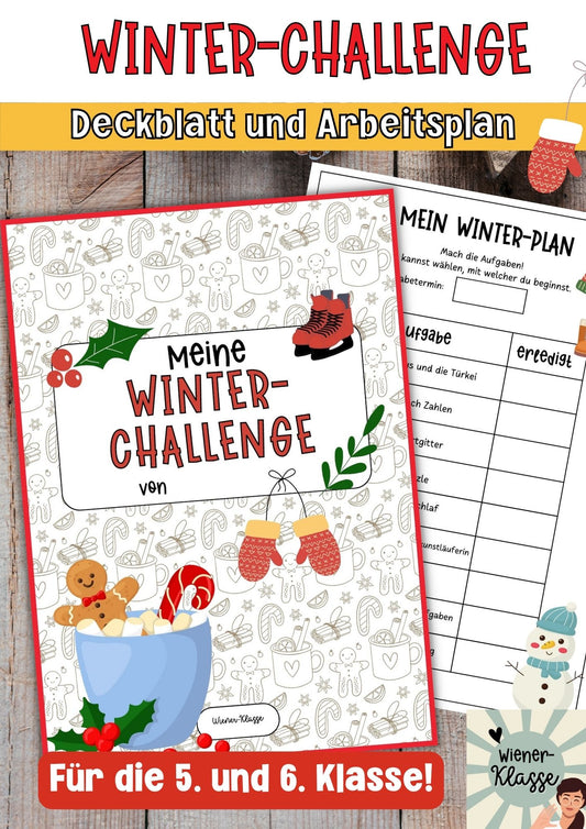 Winter-Challenge Deckblatt und Arbeitsplan