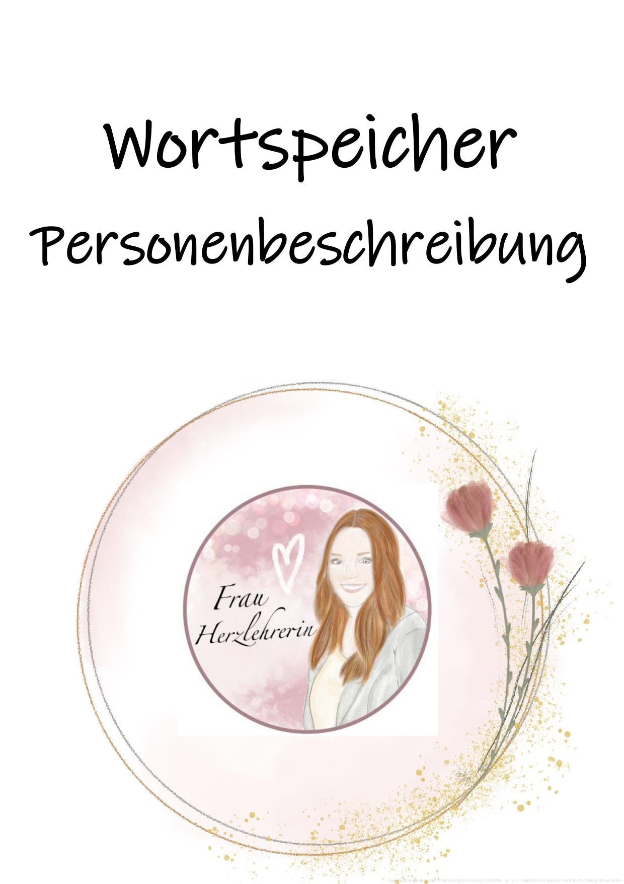 Wortspeicher Personenbeschreibung zum Ausfüllen